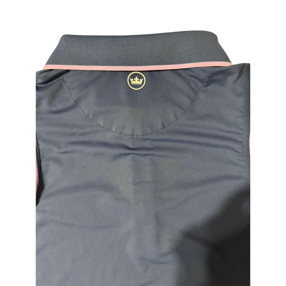 Peter Millar Women’s M Golf Tank Polo Navy Pink Eagles Nest UPF 50+ - Picture 9 of 11